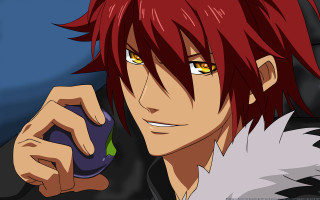 Man red hair cell phone 2 - red hair holding free wallpaper