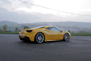 Yellow sports car parking lot 30 - yellow free wallpaper