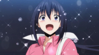 Girl blackhair pinkshirt snow night - a pink shirt free wallpaper
