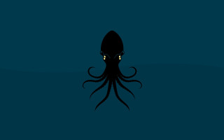 Black octopus glowing eyes dark - amédée ozenfant free wallpaper