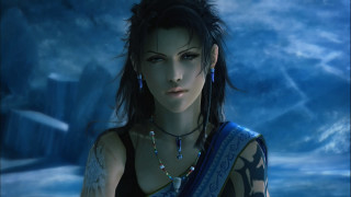 Woman blue dress necklace waterfall - final fantasy free wallpaper
