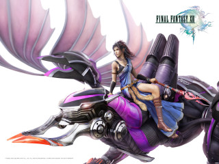 Woman riding purple motorcycle wings - the back free wallpaper