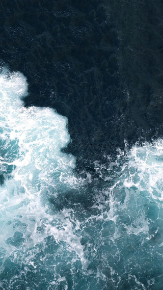 Bird flying water foamy waves - andreas gursky free wallpaper