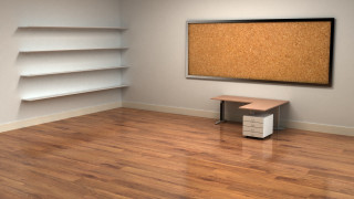 Room corkboard desk woodenfloor whitewall 2 - unreal engine 5 quality free wallpaper