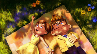 Couple lying grass blanket together - the grass together free wallpaper