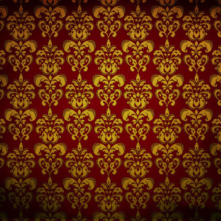 Red gold wallpaper flowers leaves - duccio free wallpaper