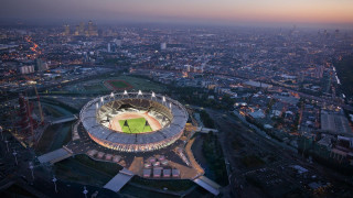 Stadium green field dusk city - christopher wren free wallpaper
