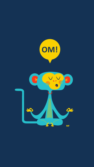Cartoon monkey speech bubble thought - pop surrealism free wallpaper
