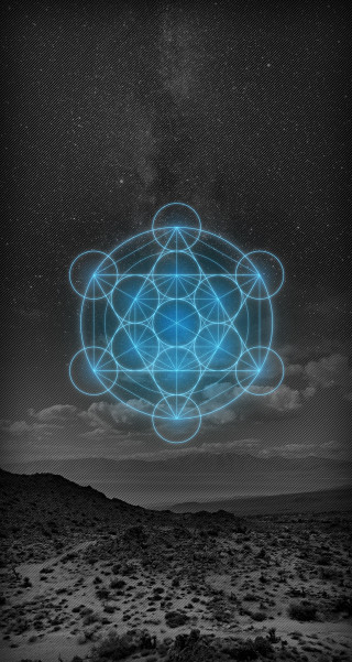 Blue light drawing turtle sky 2 - a dark sky free wallpaper
