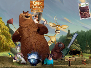 Cartoon characters field open season - a group of cartoon characters free wallpaper