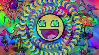 Colorful painting smiley face rainbow - a smiley face free wallpaper