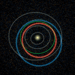 Blackhole green red circle space - epsylon point free wallpaper