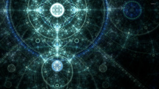 Blue green pattern circles stars - circle free wallpaper