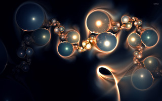Bubbles dark background light shining - image of a bunch free wallpaper