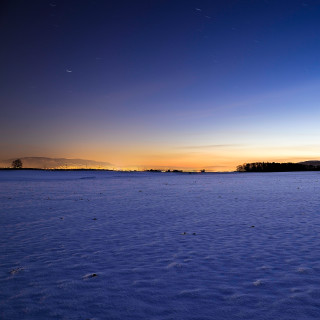Snowy field sunset dawn sky - sunset free wallpaper
