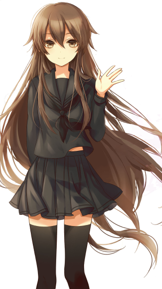 Girl long hair black boots - the wind free wallpaper