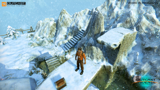 Man walking snow covered mountain - new objectivity free wallpaper