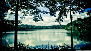 Lake trees clouds sky foreground - afewerk tekle free wallpaper