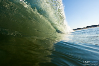 Breaking wave green blue crashing - widescreen free wallpaper