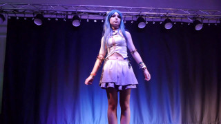 Woman short dress stage microphone - renaissance free wallpaper