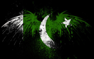 Green white flag crescent star 2 - amir zand free wallpaper