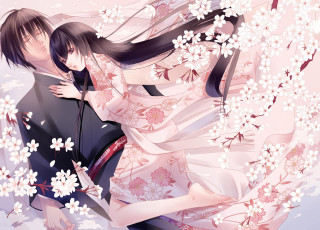 Hugging couple flowers trees long - flower and trees free wallpaper