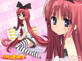 Pink haired girl bed bow - long pink hair free wallpaper