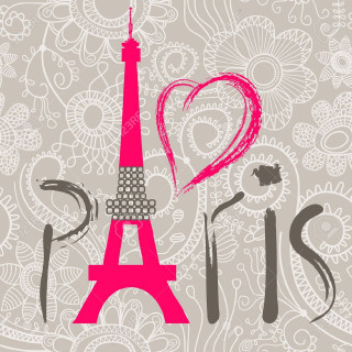 Pink eiffel heart paisley paris - paris school free wallpaper