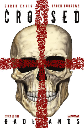 Skull cross poster red lines - the middle free wallpaper