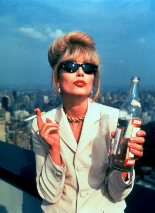Woman white suit smoking cigarette - institutional critique free wallpaper