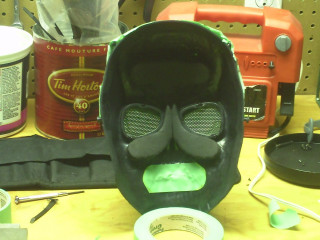 Foam mask green substance face - a face free wallpaper