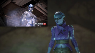 Woman man futuristic suits Mass - a video game free wallpaper