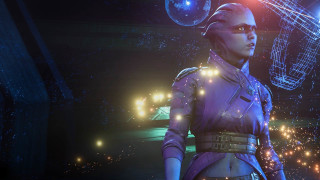Woman futuristic space suit background - a futuristic background free wallpaper