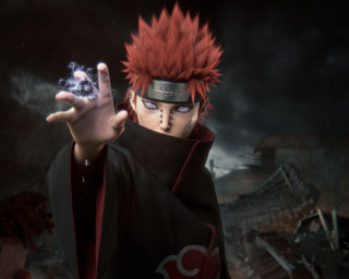 Red hair black outfit cell - a black outfit holding free wallpaper
