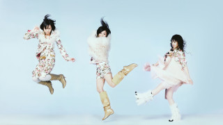 Women jumping floral outfits dog - magazine free wallpaper