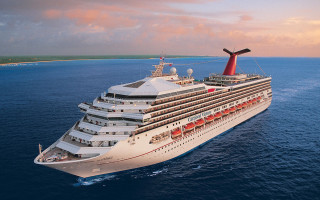 Cruise ship ocean windmill roof - flag free wallpaper