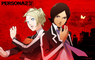 Anime characters red background butterfly - the character free wallpaper