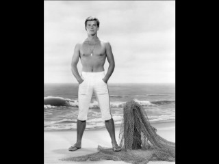 Man standing beach net hands - his hip free wallpaper