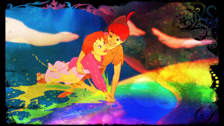 Mermaid man hugging water rainbow - pixar and disney animation free wallpaper