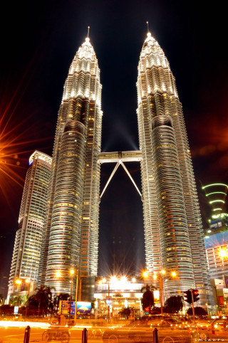 Cityscape tower night lights architecture - night free wallpaper