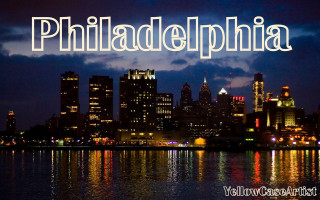 City skyline philadelphia night reflection - allen tupper true free wallpaper
