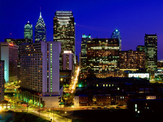 City skyline night tall buildings 24 - tall building free wallpaper