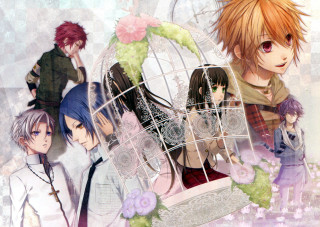 Anime characters cage flowers birdcage - a cage free wallpaper