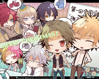 Anime characters christmas cards merry - the background of them free wallpaper