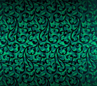 Green black wallpaper pattern swirl - a flemish baroque free wallpaper