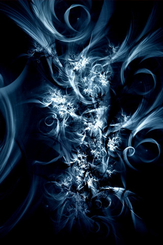 Blue white abstract swirls bubbles - the middle of it free wallpaper