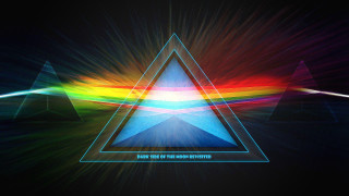 Triangle rainbow light side illumination - a triangle free wallpaper