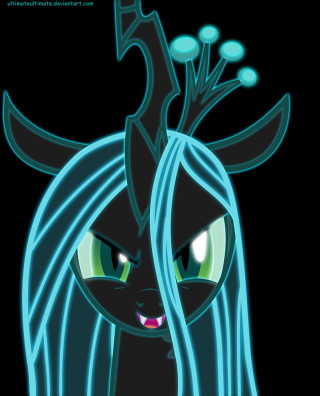 Black cat blue hair glowing - horn free wallpaper