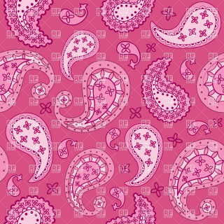 Pink paisley pattern flowers background - folk art free wallpaper