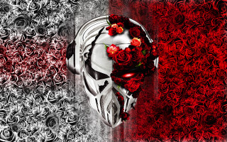 Helmet roses red rose side - a helmet free wallpaper